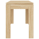 Dining Table Sonoma Oak 120x60x76 cm Engineered Wood - 45-Degree Angle