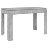 Dining Table Concrete Grey 120x60x76 cm Engineered Wood - Front View