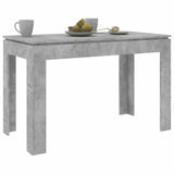 Dining Table Concrete Grey 120x60x76 cm Engineered Wood - Side View