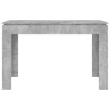Dining Table Concrete Grey 120x60x76 cm Engineered Wood - Top-Down View