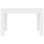 Dining Table High Gloss White 120x60x76 cm Engineered Wood