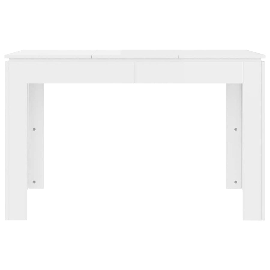 Dining Table High Gloss White 120x60x76 cm Engineered Wood