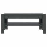 Coffee Table Grey 110x60x47 cm Engineered Wood - Side View