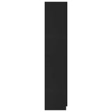 3-Door Wardrobe Black 120x50x180 cm Engineered Wood
