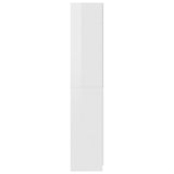3-Door Wardrobe High Gloss White 120x50x180 cm Engineered Wood