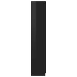 3-Door Wardrobe High Gloss Black 120x50x180 cm Engineered Wood - Rear View