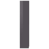 3-Door Wardrobe High Gloss Grey 120x50x180 cm Engineered Wood - Rear View