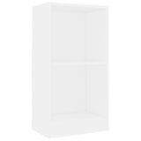Bookshelf White 40x24x75 cm Engineered Wood - Front View