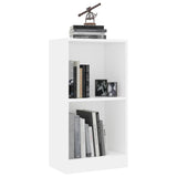 Bookshelf White 40x24x75 cm Engineered Wood - 45-Degree Angle