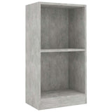 Bookshelf Concrete Grey 40x24x75 cm Engineered Wood - Front View