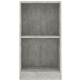 Bookshelf Concrete Grey 40x24x75 cm Engineered Wood - Side View