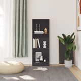 3-Tier Book Cabinet High Gloss Grey 40x24x109 cm Engineered Wood - Side View
