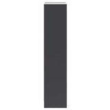 3-Tier Book Cabinet High Gloss Grey 40x24x109 cm Engineered Wood - 45-Degree Angle