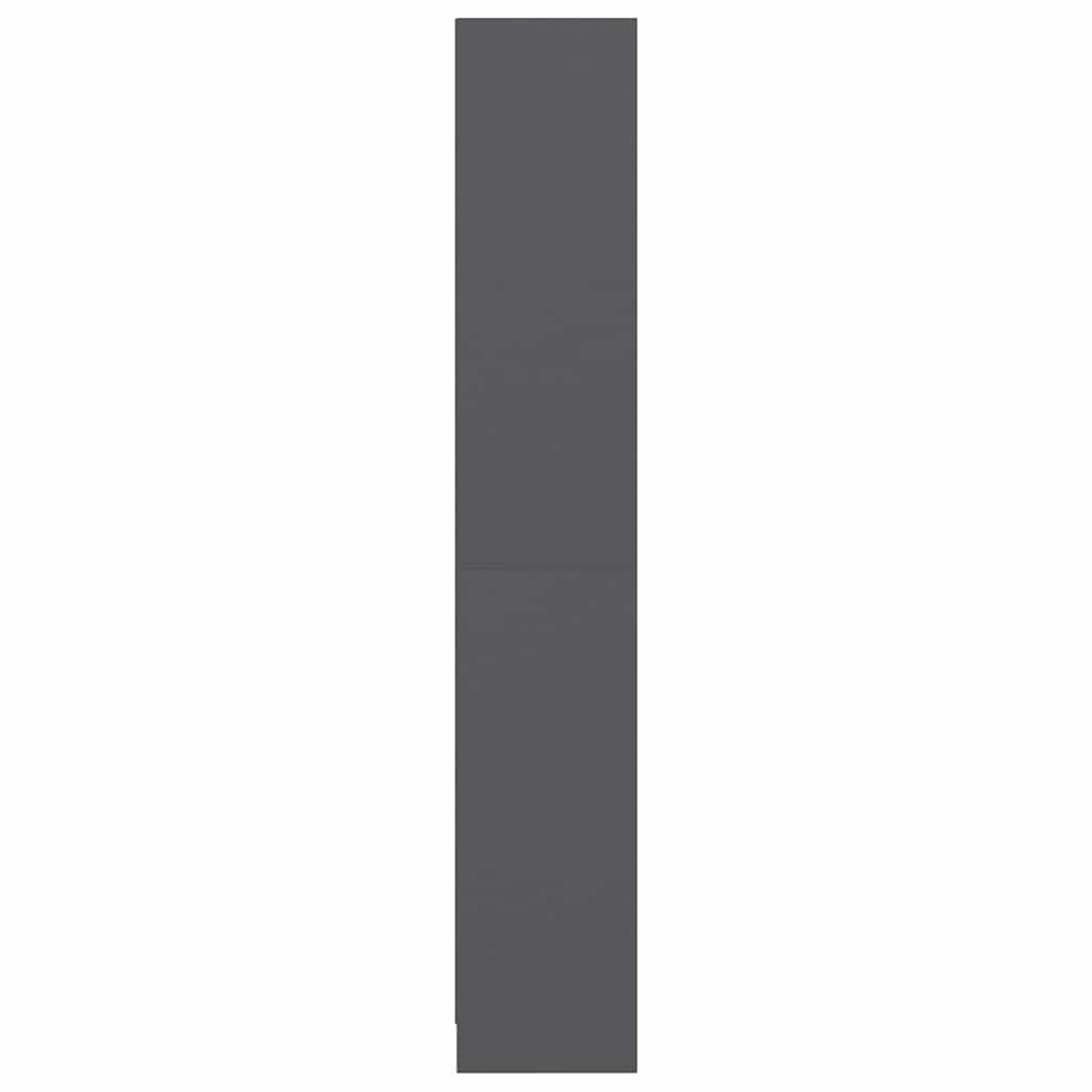 4-Tier Book Cabinet Grey 40x24x142 cm Engineered Wood