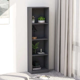4-Tier Book Cabinet Grey 40x24x142 cm Engineered Wood