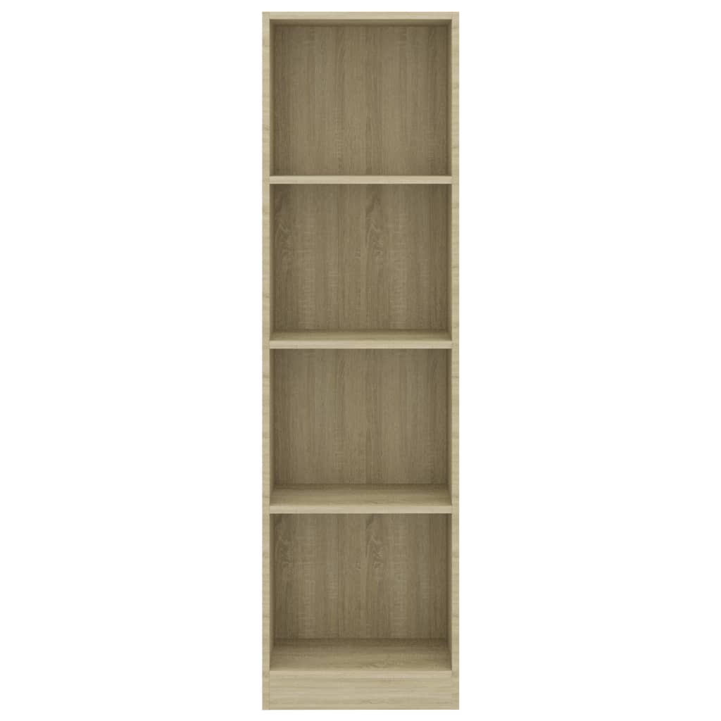 4-Tier Book Cabinet Sonoma Oak 40x24x142 cm Engineered Wood