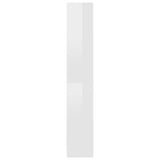 4-Tier Book Cabinet High Gloss White 40x24x142 cm Engineered Wood - 45-Degree Angle