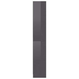 4-Tier Book Cabinet High Gloss Grey 40x24x142 cm Engineered Wood - 45-Degree Angle