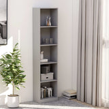 5-Tier Book Cabinet Grey 40x24x175 cm Engineered Wood
