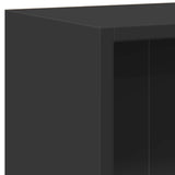 Bookshelf Black 60x24x76 cm Engineered Wood
