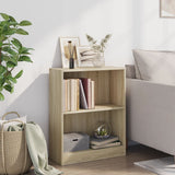 Bookshelf Sonoma Oak 60x24x76 cm Engineered Wood - Side View
