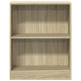 Bookshelf Sonoma Oak 60x24x76 cm Engineered Wood - Top-Down View