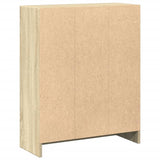 Bookshelf Sonoma Oak 60x24x76 cm Engineered Wood - 45-Degree Angle
