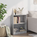 Bookshelf Concrete Grey 60x24x76 cm Engineered Wood - Side View