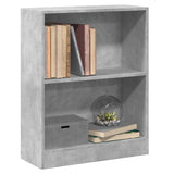 Bookshelf Concrete Grey 60x24x76 cm Engineered Wood - Low Angle
