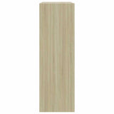 Bookshelf White and Sonoma Oak 60x24x76 cm Engineered Wood - 45-Degree Angle