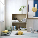 Bookshelf White and Sonoma Oak 60x24x76 cm Engineered Wood