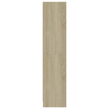 3-Tier Book Cabinet Sonoma Oak 60x24x109 cm Engineered Wood