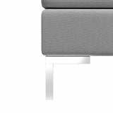 Sectional Middle Sofa with Cushion Fabric Light Grey - Top-Down View