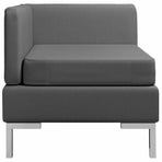 Sectional Corner Sofa with Cushion Fabric Dark Grey
