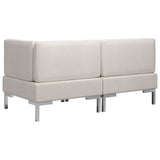 2 Piece Sofa Set Fabric Cream - 45-Degree Angle