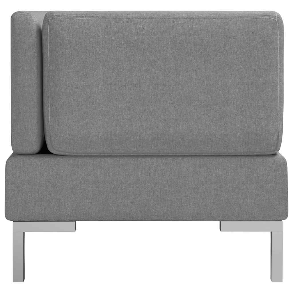3 Piece Sofa Set Fabric Light Grey