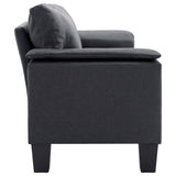 2-Seater Sofa Dark Grey Fabric