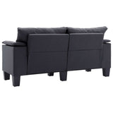 2-Seater Sofa Dark Grey Fabric - 45-Degree Angle
