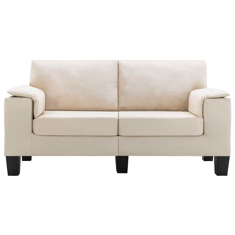2-Seater Sofa Cream Fabric