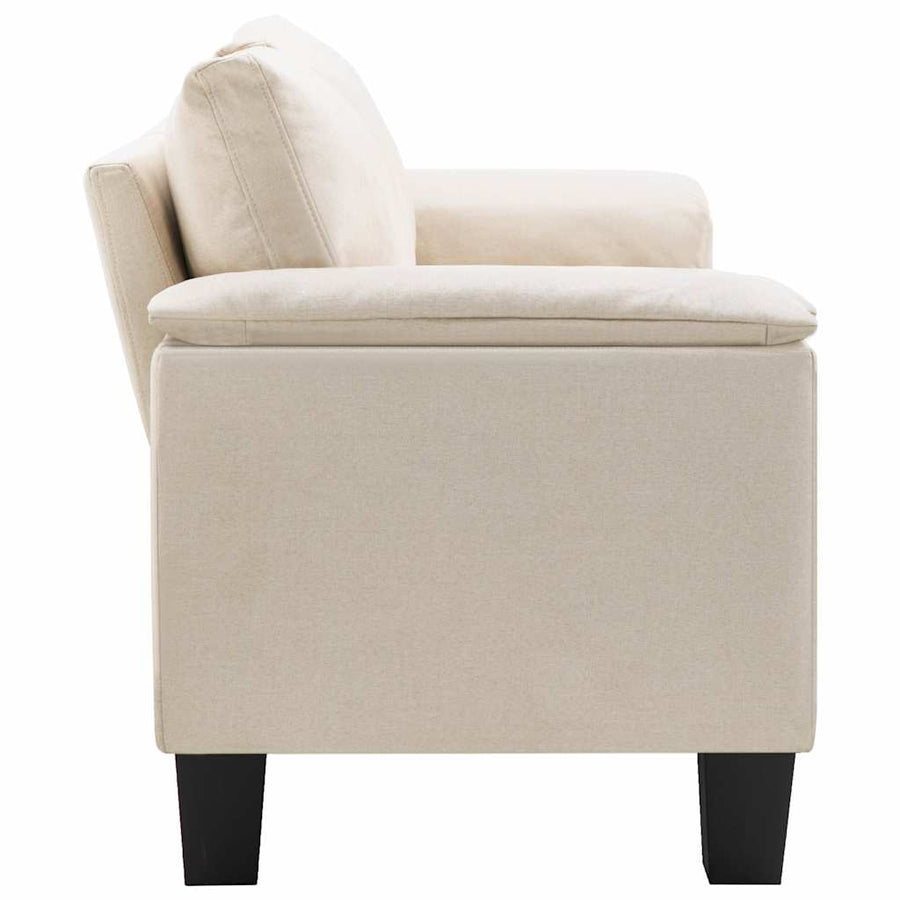 2-Seater Sofa Cream Fabric