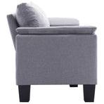 3-Seater Sofa Light Grey Fabric