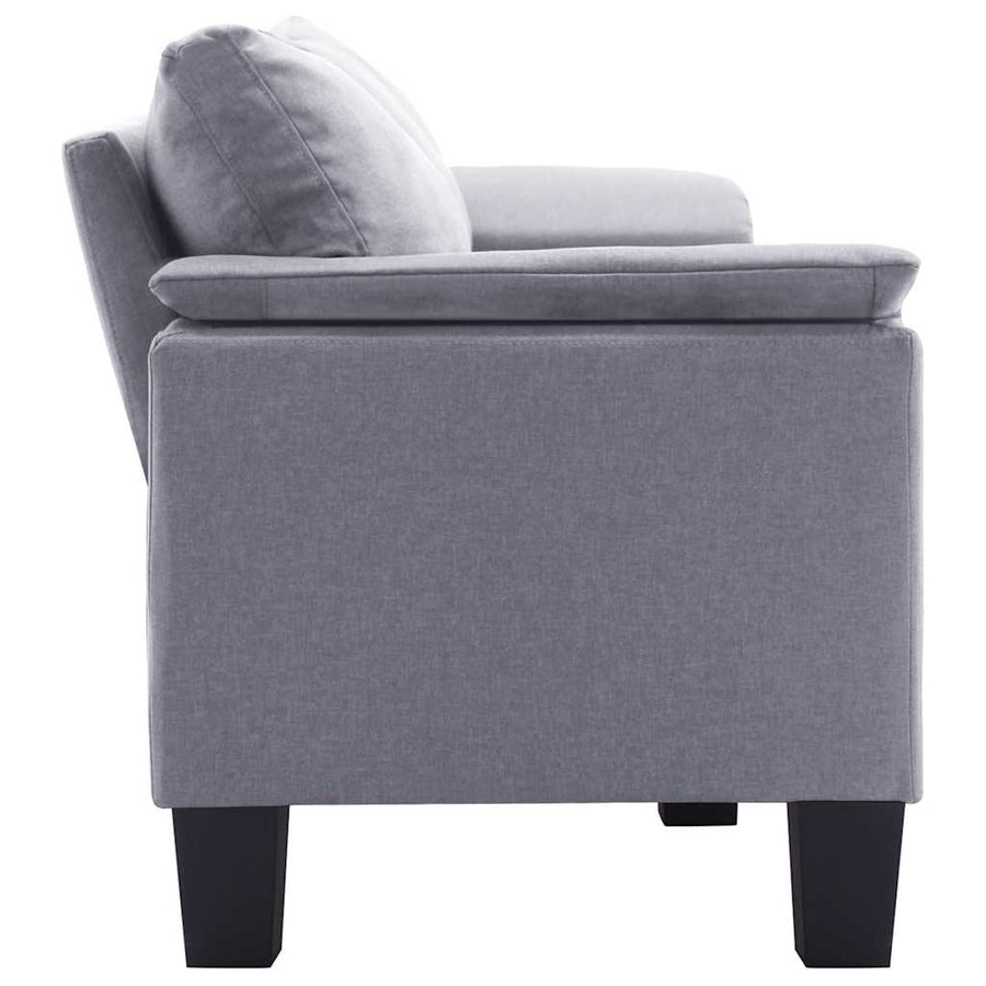 3-Seater Sofa Light Grey Fabric