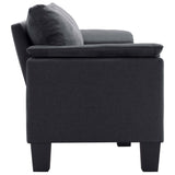 3-Seater Sofa Dark Grey Fabric - Top-Down View