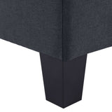 3-Seater Sofa Dark Grey Fabric