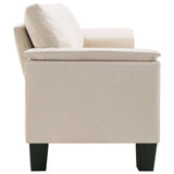 3-Seater Sofa Cream Fabric