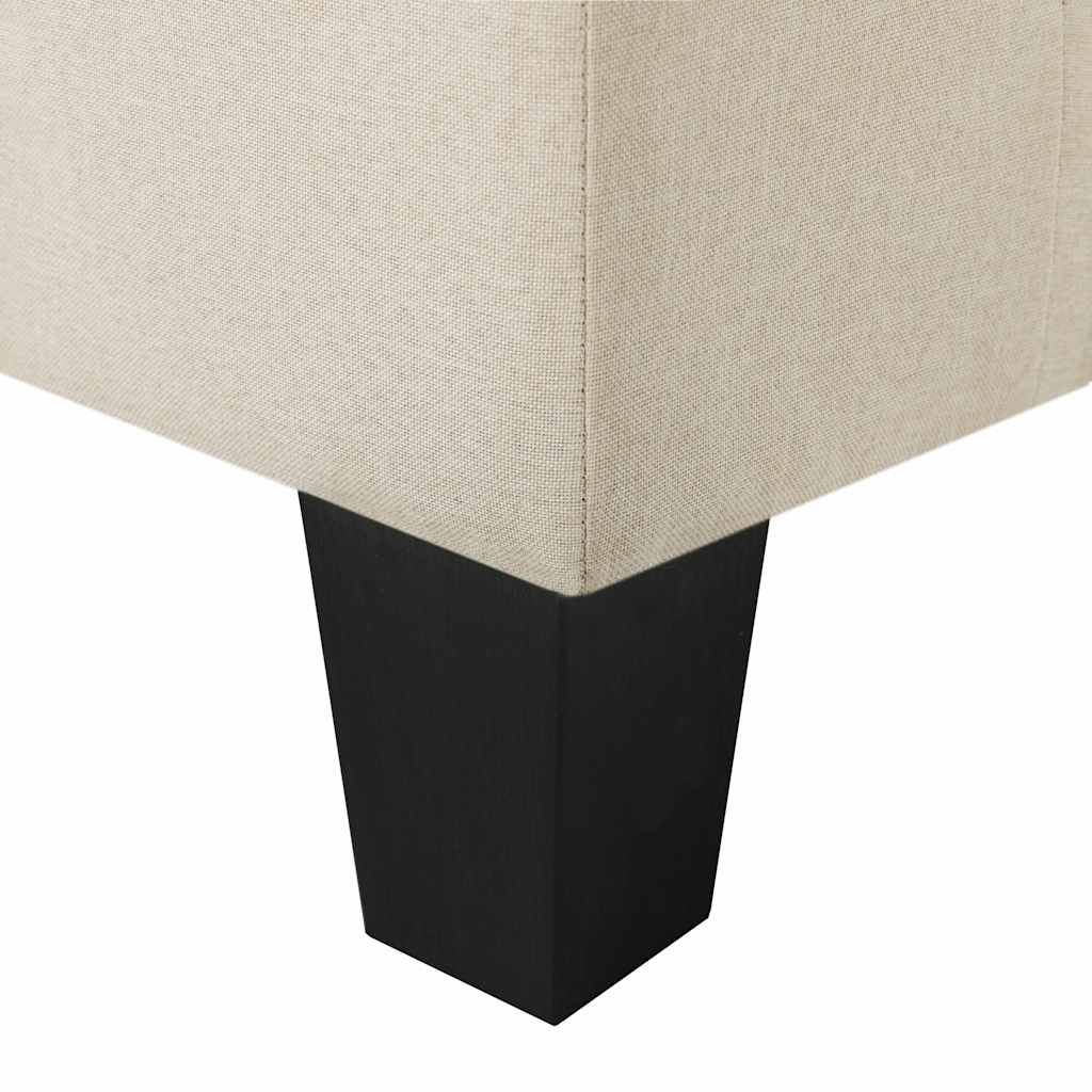 3-Seater Sofa Cream Fabric