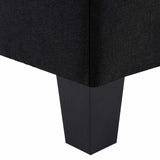 3-Seater Sofa Black Fabric