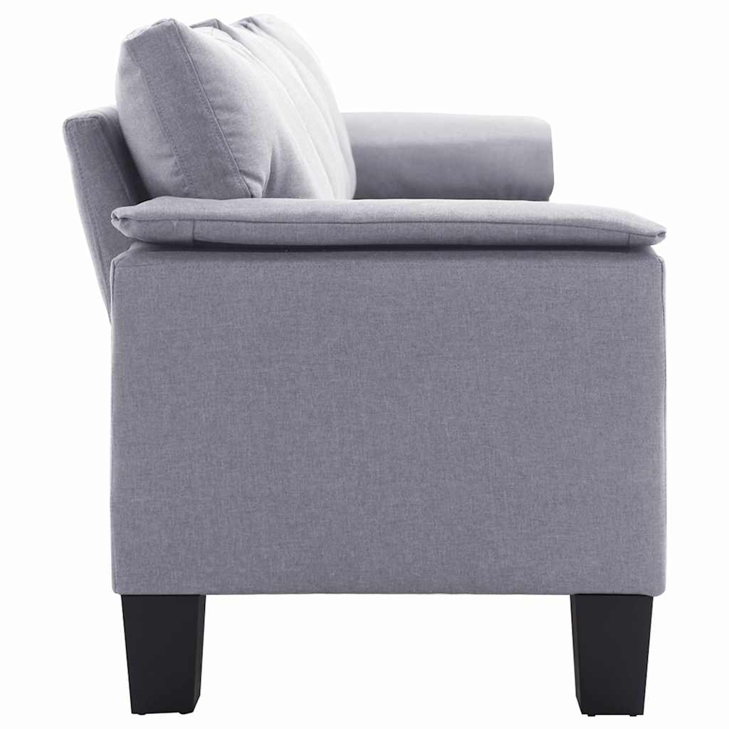 4-Seater Sofa Light Grey Fabric
