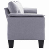 4-Seater Sofa Light Grey Fabric - Top-Down View