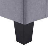 4-Seater Sofa Light Grey Fabric - Close-Up Angle
